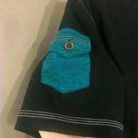 Men’s Blue Distortion T-Shirt - Picture 4 of 7